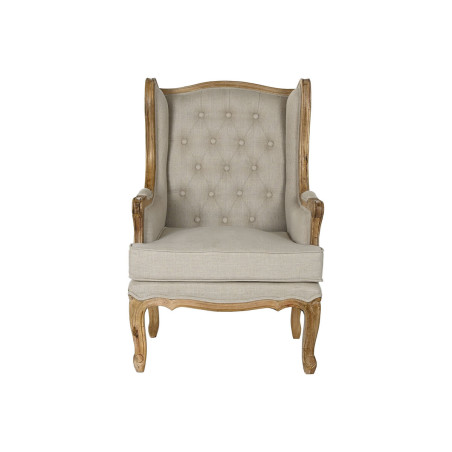 Poltrona Home ESPRIT Bianco Naturale Legno di mango 72 x 75 x 110 cm