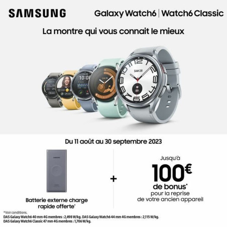 Smartwatch Samsung Galaxy Watch6 Classic R965 Multicolore Argentato