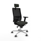 Sedia Ufficio con Poggiatesta Piqueras y Crespo 2D086G2 Nero