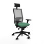 Sedia Ufficio con Poggiatesta Piqueras y Crespo 3D066N1 Verde Smeraldo