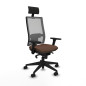 Sedia Ufficio con Poggiatesta Piqueras y Crespo 3D066N1 Marrone scuro