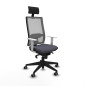 Sedia Ufficio con Poggiatesta Piqueras y Crespo 4B066G1 Grigio scuro