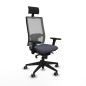 Sedia Ufficio con Poggiatesta Piqueras y Crespo 3D066G1 Grigio scuro