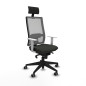 Sedia Ufficio con Poggiatesta Piqueras y Crespo 4B066G1 Nero