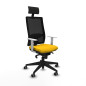 Sedia Ufficio con Poggiatesta Piqueras y Crespo 4B066G1 Giallo