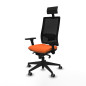 Sedia Ufficio con Poggiatesta Piqueras y Crespo 3D066G1 Arancio