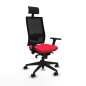 Sedia Ufficio con Poggiatesta Piqueras y Crespo 3D066N1 Rosso