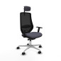 Sedia da Ufficio Piqueras y Crespo D086N2W Grigio scuro