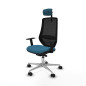 Sedia da Ufficio Piqueras y Crespo D086N2W Nero Verde petrolio