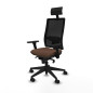 Sedia Ufficio con Poggiatesta Piqueras y Crespo 3D066N1 Marrone scuro