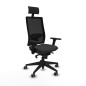 Sedia Ufficio con Poggiatesta Piqueras y Crespo 3D066G1 Nero