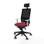 Sedia Ufficio con Poggiatesta Piqueras y Crespo 4B066G1 Rosso Granato