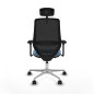 Sedia da Ufficio Piqueras y Crespo D086N2W Blu cielo