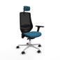 Sedia da Ufficio Piqueras y Crespo D086N2W Nero Verde petrolio