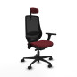 Sedia da Ufficio Piqueras y Crespo D036N2W Rosso Granato