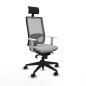Sedia Ufficio con Poggiatesta Piqueras y Crespo 4B066N1 Grigio chiaro