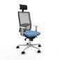 Sedia Ufficio con Poggiatesta Horna Piqueras y Crespo 4B086N1 Blu cielo