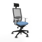 Sedia Ufficio con Poggiatesta Horna Piqueras y Crespo 4B066G1 Blu cielo