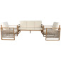 Divano da Giardino Home ESPRIT Bianco Marrone 182 x 72 x 80 cm