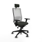 Sedia Ufficio con Poggiatesta Horna Piqueras y Crespo 3D066G2 Nero