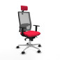 Sedia Ufficio con Poggiatesta Horna Piqueras y Crespo 1D086N2 Rosso