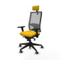 Sedia Ufficio con Poggiatesta Horna Piqueras y Crespo 3D066G2 Giallo