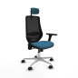Sedia Ufficio con Poggiatesta Mardos Piqueras y Crespo D086N2W Nero Verde petrolio