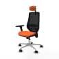 Sedia Ufficio con Poggiatesta Mardos Piqueras y Crespo D086N2W Arancio