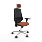 Sedia Ufficio con Poggiatesta Mardos Piqueras y Crespo D086N2W Marrone Nero