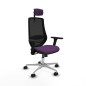 Sedia Ufficio con Poggiatesta Mardos Piqueras y Crespo D086N2W Viola