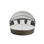 Lettino da giardino DKD Home Decor Bianco Alluminio Acciaio rattan sintetico 175 x 175 x 145 cm