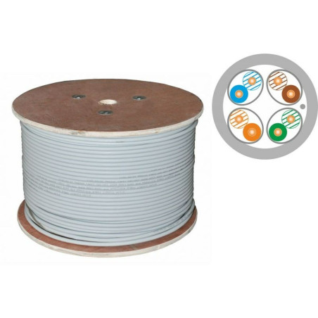 Cavo di Rete Rigido FTP Categoria 6 Alantec KIF6ALSOH500D Grigio 500 m