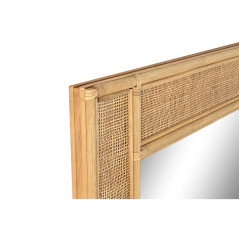 Specchio da parete Home ESPRIT Marrone Chiaro Naturale Tropicale