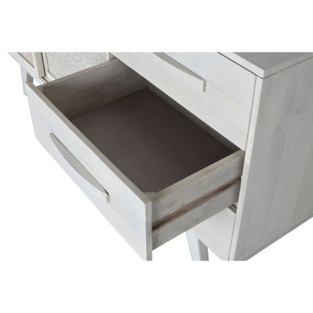 Credenza Home ESPRIT Bianco Rattan Legno di mango 155 x 40 x 80 cm