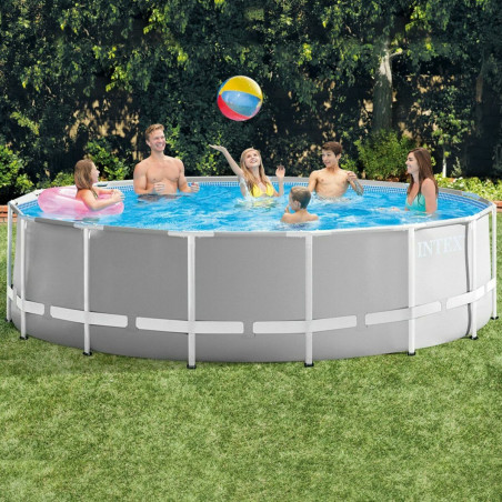 Piscina Smontabile Intex Prism Frame 457 x 122 cm Grigio 16.805 l