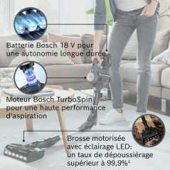 Aspirapolvere senza Cavo BOSCH BBS712A Nero