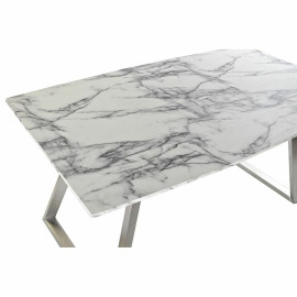 Tavolo da Pranzo DKD Home Decor Acciaio Bianco 160 x 90 x 76 cm Legno MDF