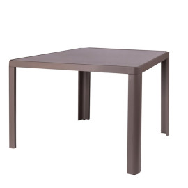 Tavolo da Pranzo Stella 90 x 90 x 75 cm Grigio Alluminio
