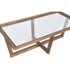 Tavolino da Caffè Home ESPRIT Cristallo Abete 120 x 60 x 43 cm