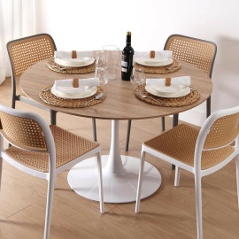 Tavolo da Pranzo Versa Lia Metallo Legno MDF 120 x 73 x 120 cm