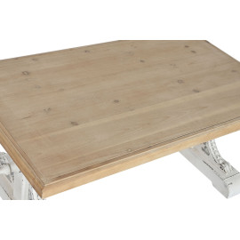 Tavolino da Caffè Home ESPRIT Bianco Naturale Legno di abete Legno MDF 110 x 65 x 46 cm