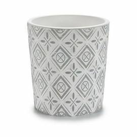 Vaso Modello Bianco Grigio Ceramica 12,3 x 12 x 12,3 cm (144 Unità)