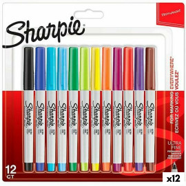 Set di Pennarelli Sharpie Multicolore 12 Pezzi 0,5 mm (12 Unità)