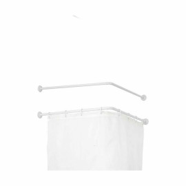 Bastone per Tende Di Doccia Bianco Alluminio 80 cm (24 Unità)