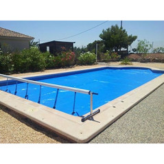 Copertura per piscina Ubbink Azzurro 400 x 610 cm Polietilene