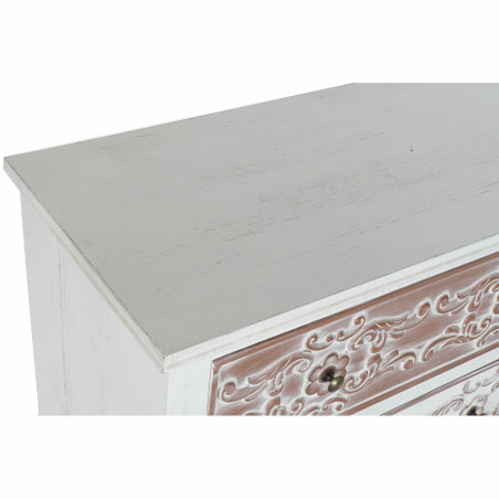 Cassettiera DKD Home Decor Marrone MDF Bianco Grigio scuro Arabo (80 x 40 x 86 cm)